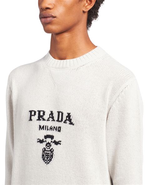 prada milano white sweater|prada cashmere cardigan.